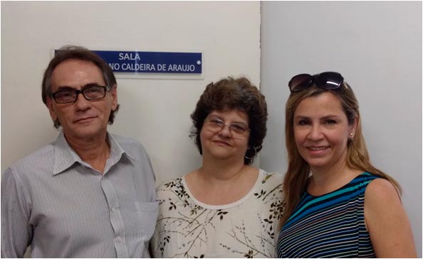 Profa. Rachel Gagliardi com a Direção do IBRAG, professores Jorge Carvalho e Norma Albarello.