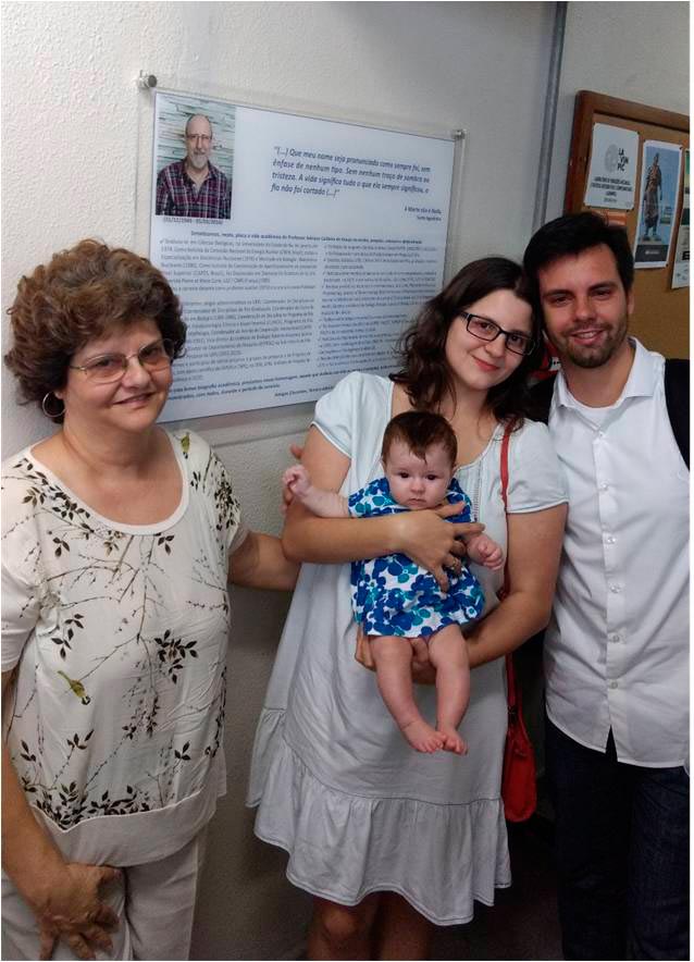 Esposa, filhos e neta do prof. Adriano.