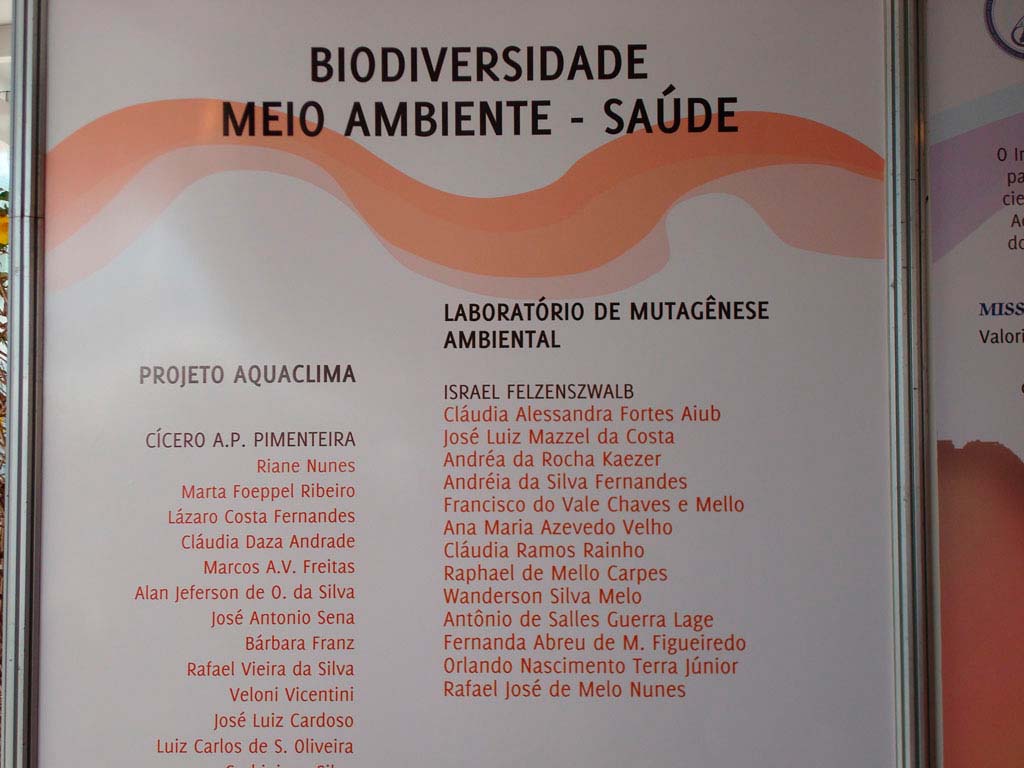Integrantes do Laboratório de Mutagênese Ambiental - DBB